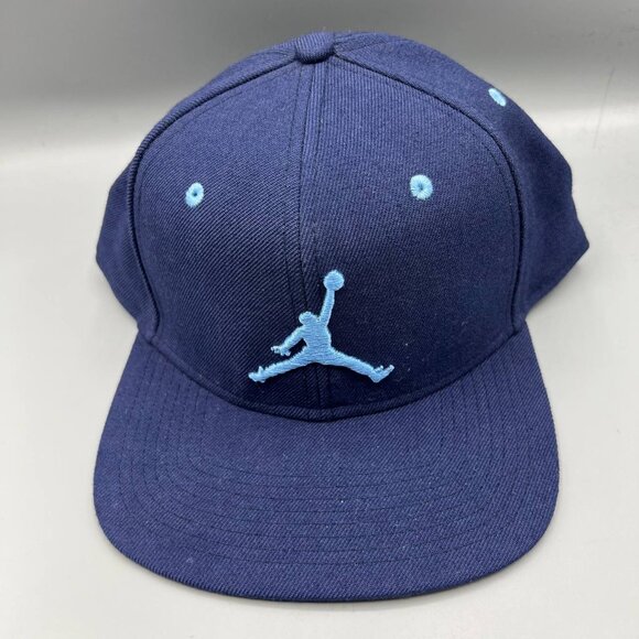 Air‎ Jordan Hat Men Blue Embroidered Logo Jumpman Snap Back Cap - Picture 1 of 8